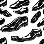 polished black dress shoes image